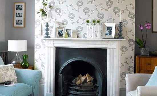 how to wallpaper a chimney breast