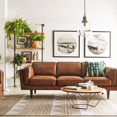 What Colour Goes With A Brown Leather Sofa