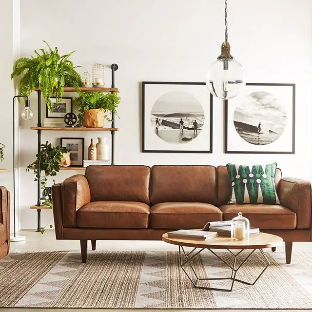 What Colour Goes With A Brown Leather Sofa