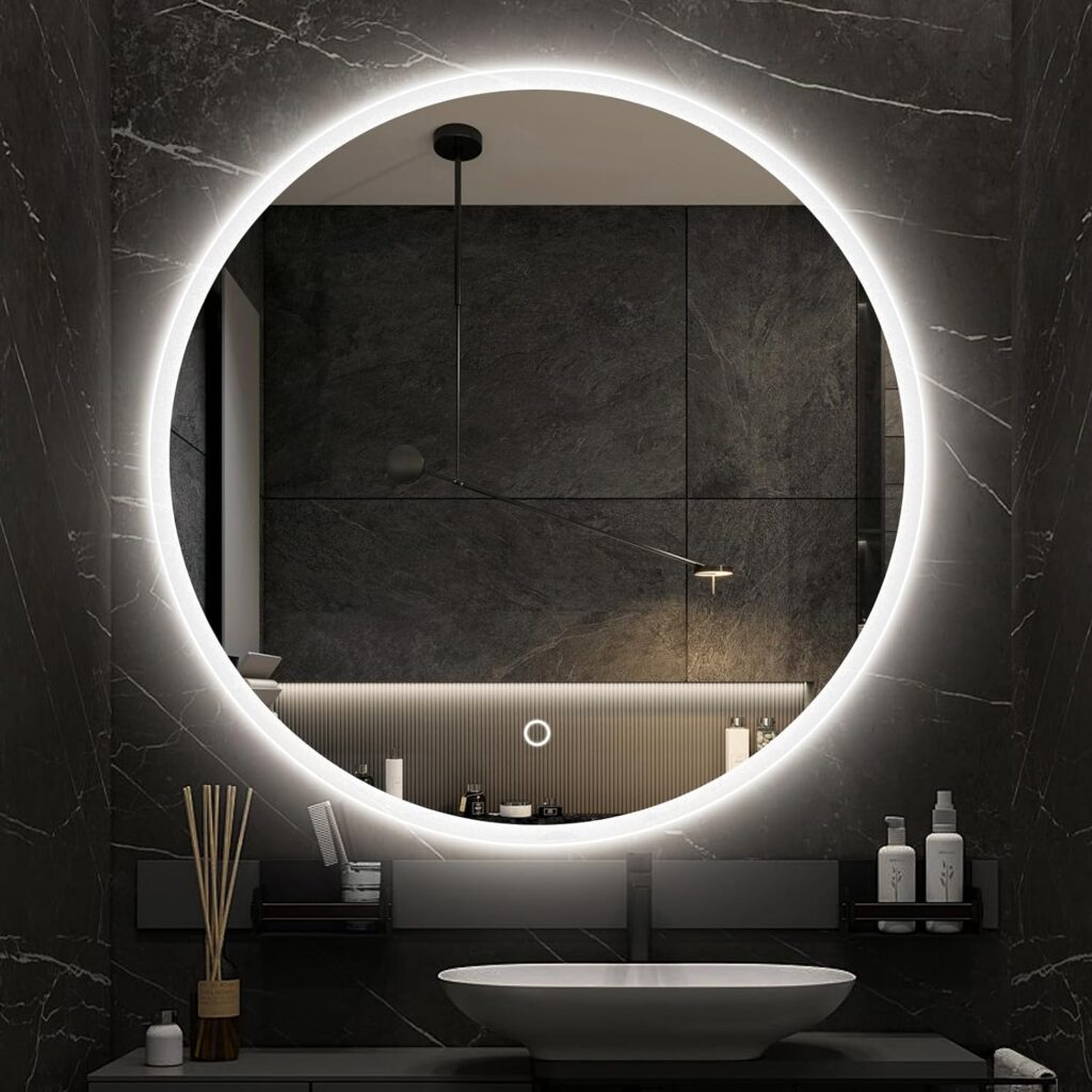 round led bathroom mirror