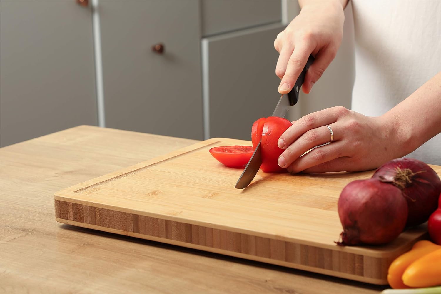 Bread Cutting Board, Chopping Board With Grooves, Wood, Non-slip, With  Rubber Feet, Kitchen Aid, Bread Board, Oak Board, Serving Board, Kitchen  Gift 