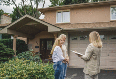Inspector checking house structure for pre-purchase building report in Hamilton
